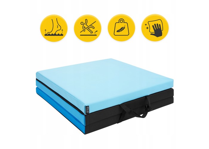 Мат гімнастичний складний 4FIZJO 180 x 60 x 5 см 4FJ0570 Blue/Sky Blue