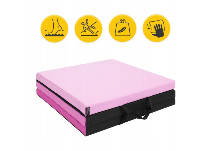 Мат гімнастичний складний 4FIZJO 180 x 60 x 5 см 4FJ0572 Pink/Light Pink