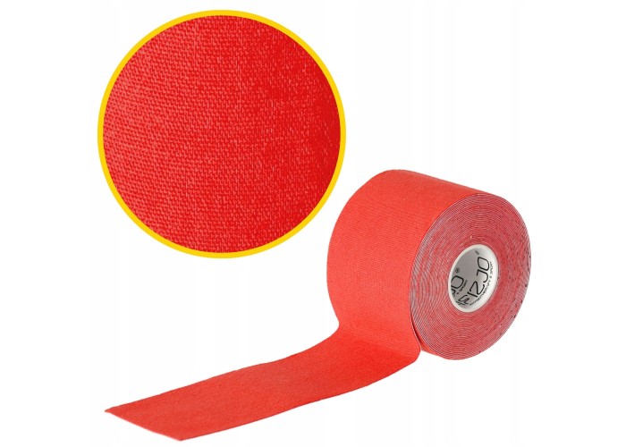 Стрічка кінезіологічна (кінезіо тейп) 4FIZJO 5 см x 5 м 4FJ0541 Red