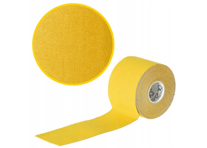Стрічка кінезіологічна (кінезіо тейп) 4FIZJO 5 см x 5 м 4FJ0542 Yellow