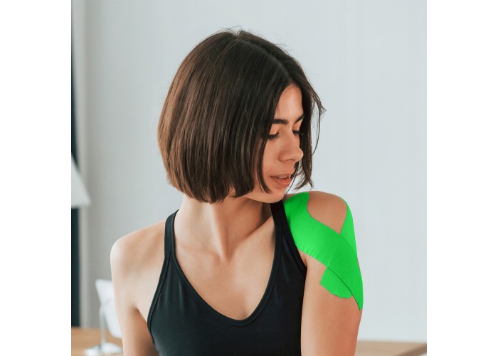 Стрічка кінезіологічна (кінезіо тейп) 4FIZJO 5 см x 5 м 4FJ0543 Green