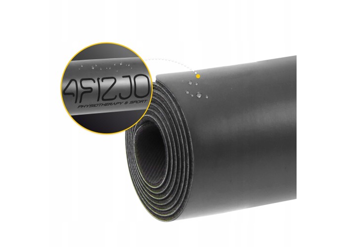 Килимок (мат) спортивний 4FIZJO PU 183 x 68 x 0.4 см для йоги та фітнесу 4FJ0587 Black