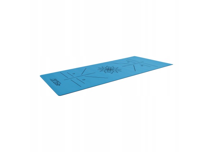 Килимок (мат) спортивний 4FIZJO PU 183 x 68 x 0.4 см для йоги та фітнесу 4FJ0588 Blue