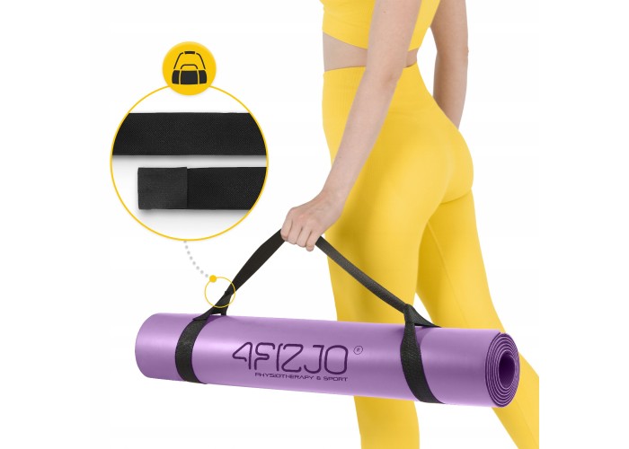 Килимок (мат) спортивний 4FIZJO PU 183 x 68 x 0.4 см для йоги та фітнесу 4FJ0589 Violet