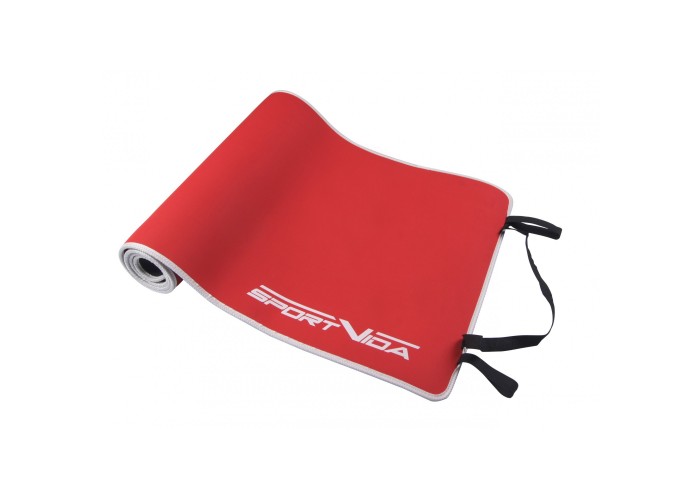 Коврик (мат) для йоги та фітнесу SportVida Neopren 6 мм SV-HK0039 Red