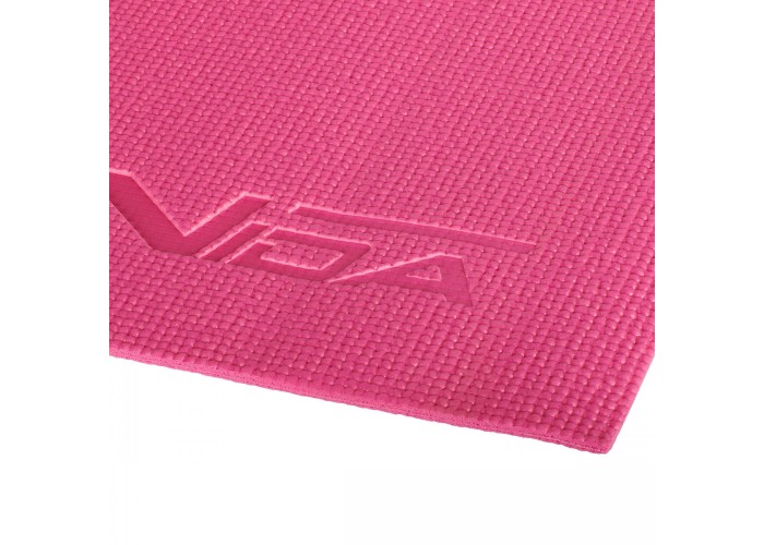 Килимок спортивний SportVida PVC 4 мм для йоги та фітнесу SV-HK0049 Pink