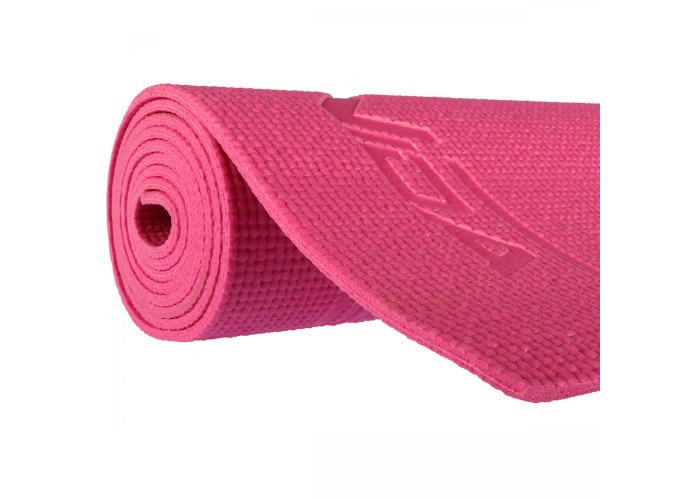 Килимок спортивний SportVida PVC 4 мм для йоги та фітнесу SV-HK0049 Pink