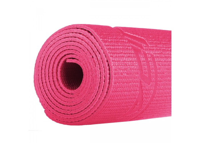 Килимок спортивний SportVida PVC 4 мм для йоги та фітнесу SV-HK0049 Pink
