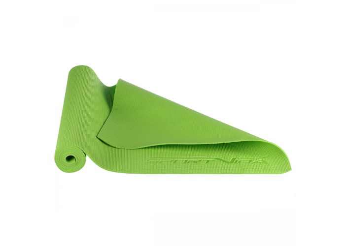 Килимок спортивний SportVida PVC 4 мм для йоги та фітнесу SV-HK0050 Green