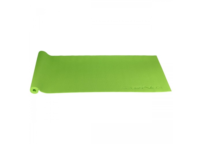 Килимок спортивний SportVida PVC 4 мм для йоги та фітнесу SV-HK0050 Green