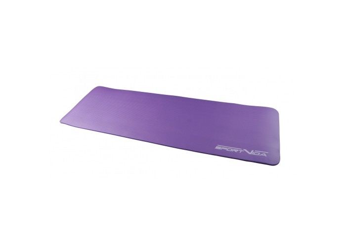 Килимок (мат) спортивний SportVida NBR 180 x 60 x 1 см для йоги та фітнесу SV-HK0068 Violet