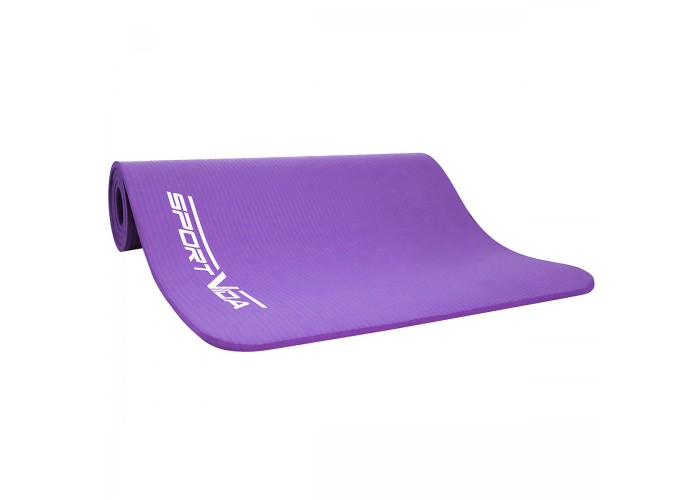 Килимок (мат) спортивний SportVida NBR 180 x 60 x 1 см для йоги та фітнесу SV-HK0068 Violet