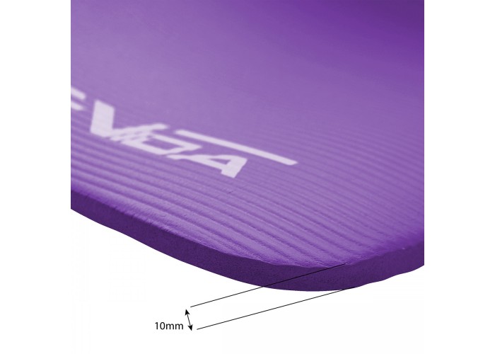 Килимок (мат) спортивний SportVida NBR 180 x 60 x 1 см для йоги та фітнесу SV-HK0068 Violet