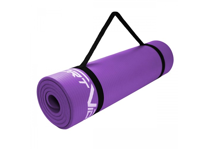 Килимок (мат) спортивний SportVida NBR 180 x 60 x 1 см для йоги та фітнесу SV-HK0068 Violet