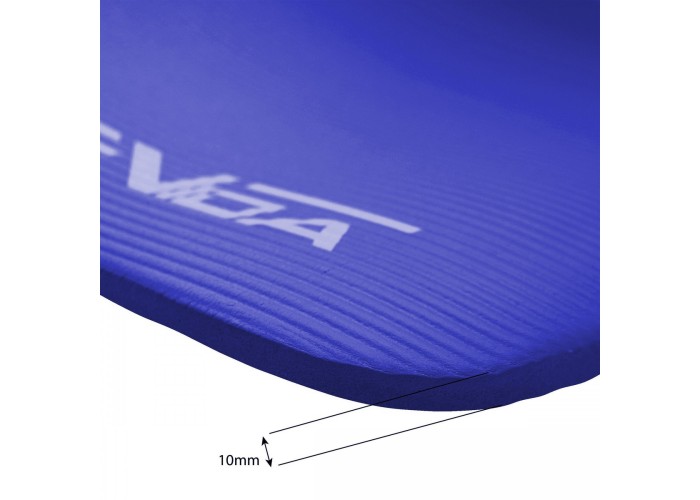 Килимок (мат) спортивний SportVida NBR 180 x 60 x 1 см для йоги та фітнесу SV-HK0069 Blue