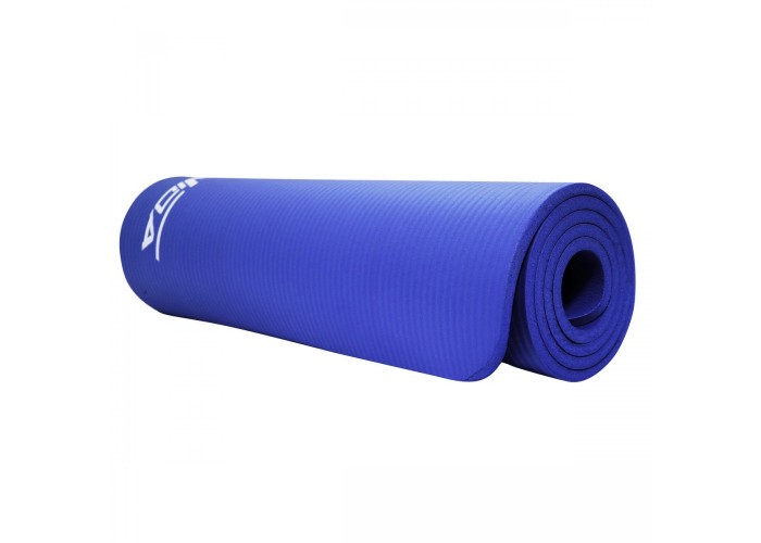 Килимок (мат) спортивний SportVida NBR 180 x 60 x 1 см для йоги та фітнесу SV-HK0069 Blue