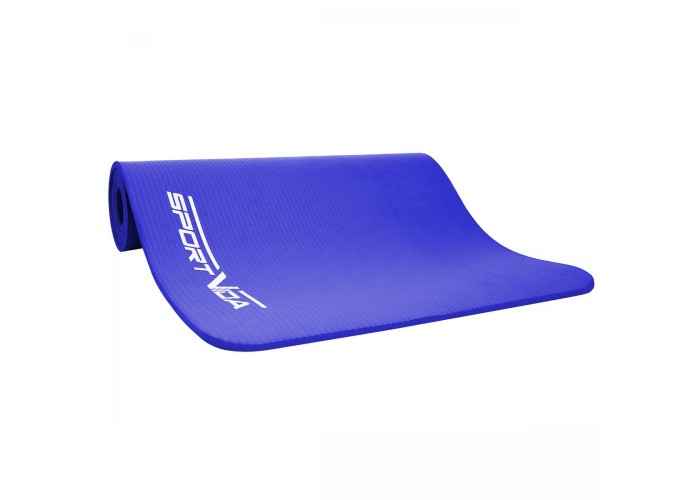 Килимок (мат) спортивний SportVida NBR 180 x 60 x 1 см для йоги та фітнесу SV-HK0069 Blue