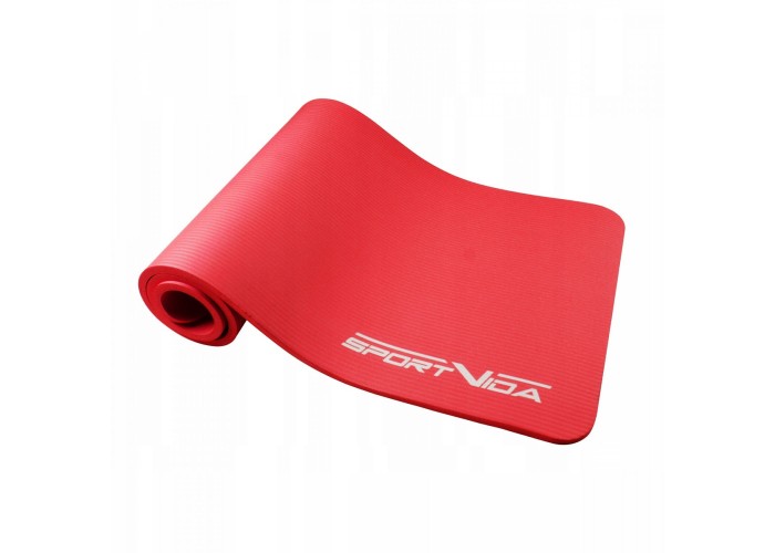 Килимок (мат) спортивний SportVida NBR 180 x 60 x 1.5 см для йоги та фітнесу SV-HK0073 Red