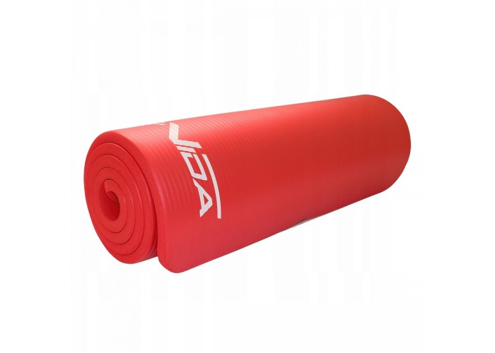 Килимок (мат) спортивний SportVida NBR 180 x 60 x 1.5 см для йоги та фітнесу SV-HK0073 Red