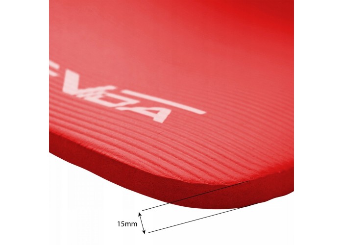 Килимок (мат) спортивний SportVida NBR 180 x 60 x 1.5 см для йоги та фітнесу SV-HK0073 Red