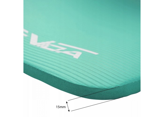 Килимок (мат) спортивний SportVida NBR 180 x 60 x 1.5 см для йоги та фітнесу SV-HK0074 Mint
