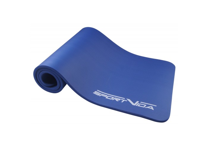 Килимок (мат) спортивний SportVida NBR 180 x 60 x 1.5 см для йоги та фітнесу SV-HK0075 Blue