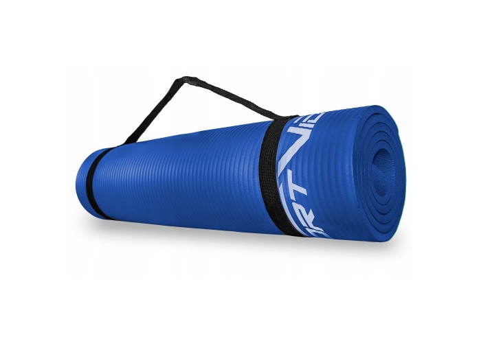 Килимок (мат) спортивний SportVida NBR 180 x 60 x 1.5 см для йоги та фітнесу SV-HK0075 Blue