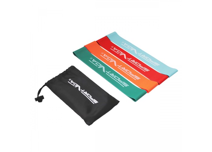 Резинка для фітнесу та спорту (стрічка-еспандер) SportVida Mini Power Band 4 шт 0-20 кг SV-HK0205