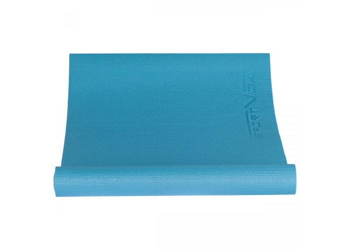 Килимок спортивний SportVida PVC 4 мм для йоги та фітнесу SV-HK0051 Blue
