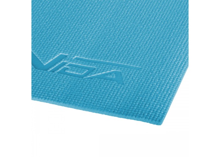 Килимок спортивний SportVida PVC 4 мм для йоги та фітнесу SV-HK0051 Blue