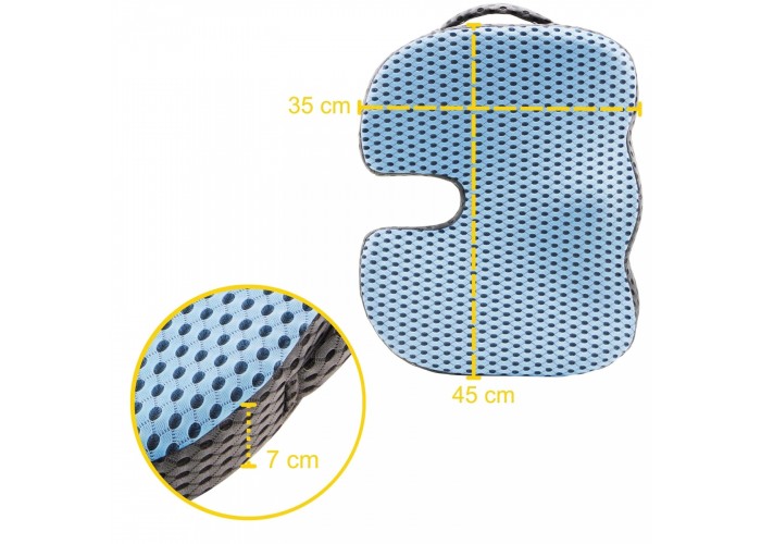 Ортопедична подушка 4FIZJO для сидіння 35 x 45 x 7 см 4FJ0531 Sky Blue