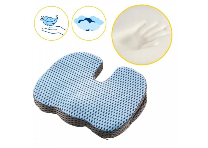Ортопедична подушка 4FIZJO для сидіння 35 x 45 x 7 см 4FJ0531 Sky Blue