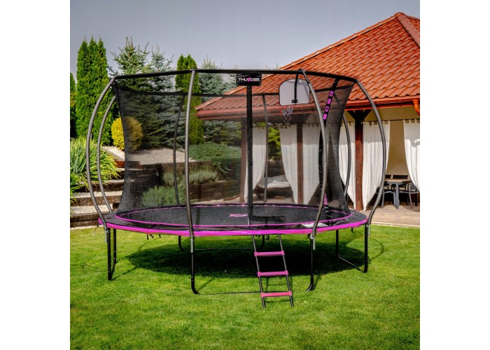 Батут із внутрішньою сіткою THUNDER Inside Ultra 16FT 490 см Black/Pink