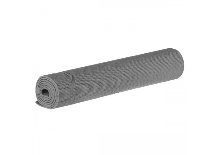 Килимок спортивний SportVida PVC 6 мм для йоги та фітнесу SV-HK0054 Grey