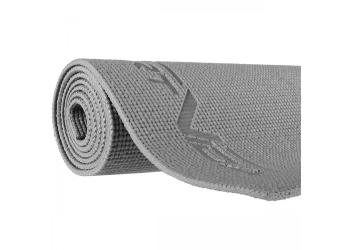 Килимок спортивний SportVida PVC 6 мм для йоги та фітнесу SV-HK0054 Grey