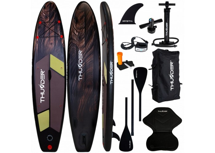 Надувна SUP дошка THUNDER Wood 320 см з веслом