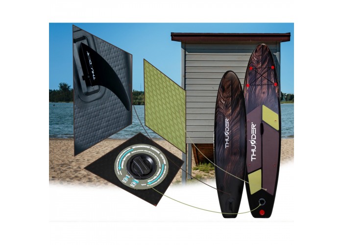 Надувна SUP дошка THUNDER Wood 320 см з веслом