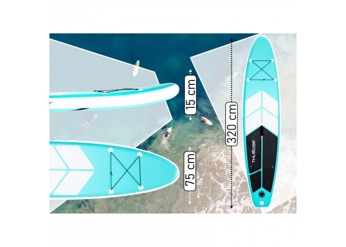 Надувна SUP дошка THUNDER Coast 320 см з веслом Mint