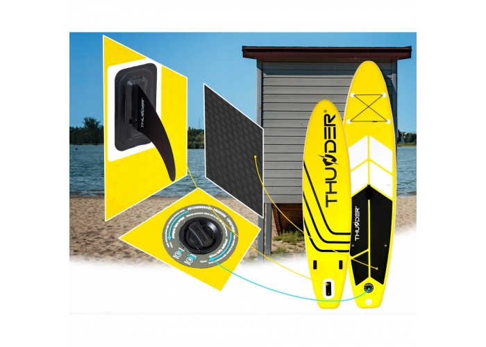 Надувна SUP дошка THUNDER Coast 320 см з веслом Yellow
