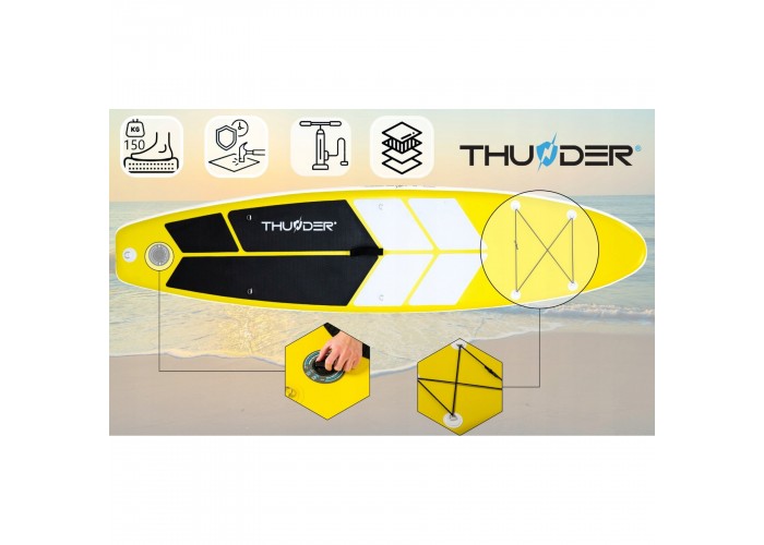 Надувна SUP дошка THUNDER Coast 320 см з веслом Yellow