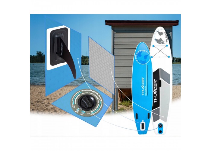 Надувна SUP дошка THUNDER Planet 320 см з веслом Blue