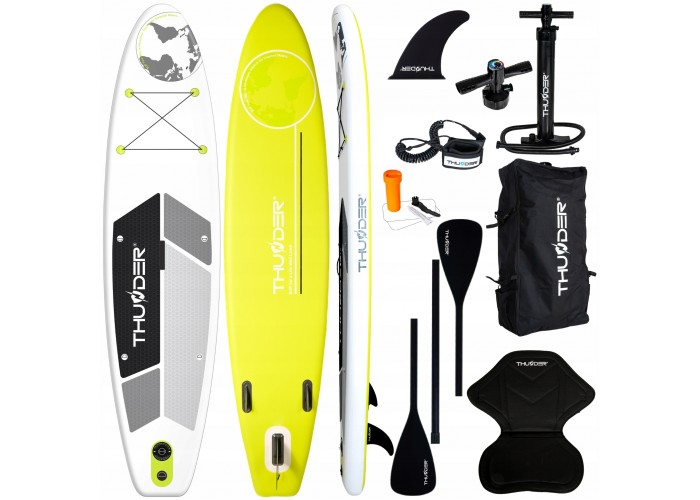 Надувна SUP дошка THUNDER Planet 320 см з веслом Lime