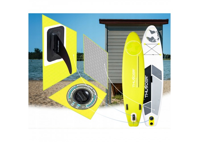 Надувна SUP дошка THUNDER Planet 320 см з веслом Lime