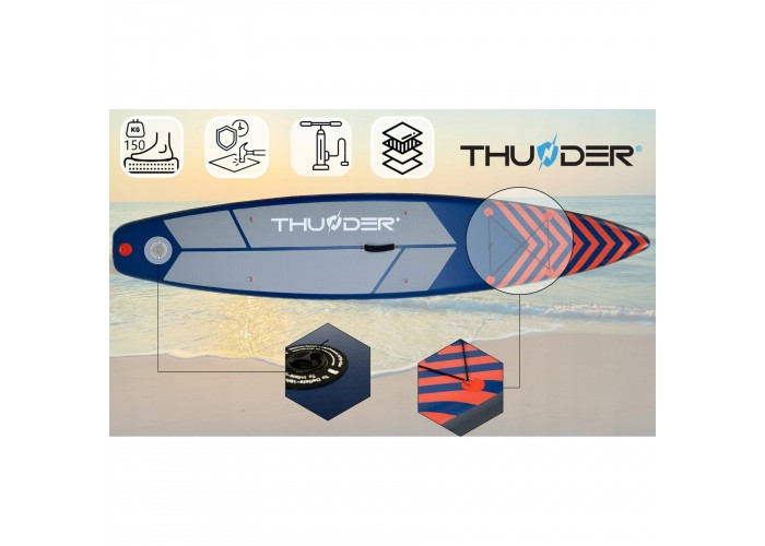 Надувна SUP дошка THUNDER Steel 365 см з веслом Red