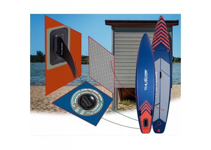 Надувна SUP дошка THUNDER Steel 365 см з веслом Red