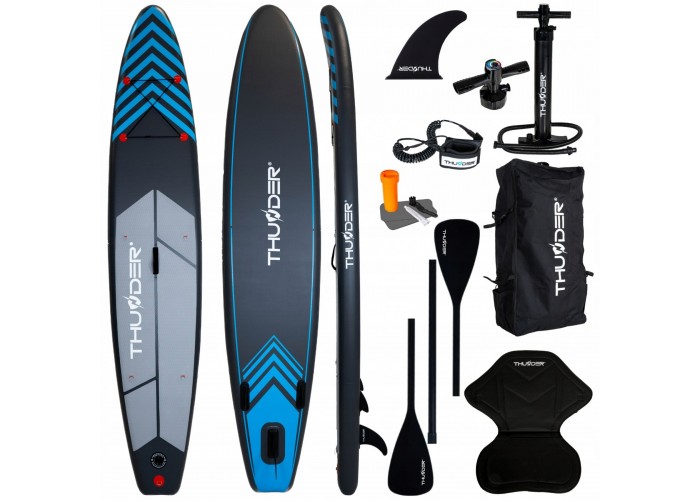 Надувна SUP дошка THUNDER Steel 365 см з веслом Blue