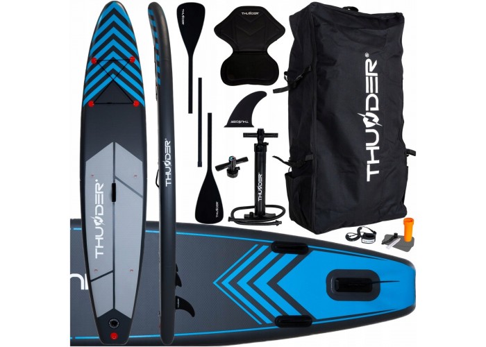 Надувна SUP дошка THUNDER Steel 365 см з веслом Blue