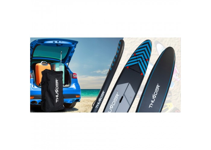 Надувна SUP дошка THUNDER Steel 365 см з веслом Blue