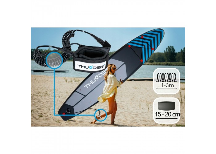 Надувна SUP дошка THUNDER Steel 365 см з веслом Blue