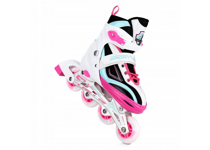 Роликові ковзани SportVida 4 в 1 SV-LG0033 Size 39-42 White/Pink/Blue